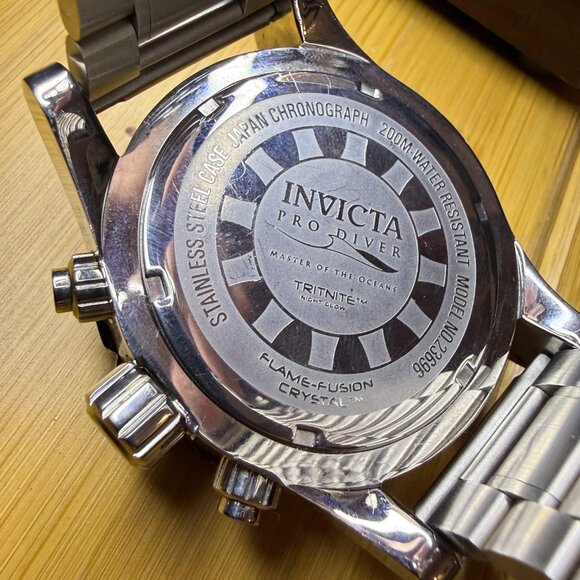 Invicta Pro Diver SCUBA Men Model #23696 Black/Stainless Steel, 50mm - Picture 5 of 5